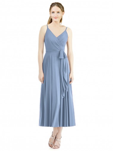 Cheap Short Tea Length Chiffon Bridesmaid Dress Canada