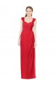 Cheap Long Chiffon Bridesmaid Gown with Neckline Straps Canada