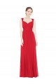Cheap Full-Length Long Chiffon Bridesmaid Dress with Side Front Slit Canada