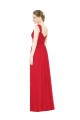 Cheap Full-Length Long Chiffon Bridesmaid Dress with Side Front Slit Canada