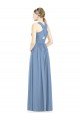 Cheap Sleeveless Cross Strap Back Chiffon Bridesmaid Dress Canada