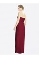 Cheap Strapless Sweetheart Long Chiffon Bridesmaid Dress Canada