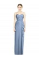 Cheap Strapless Full-Length Chiffon Bridesmaid Dress with Front Slit Canada