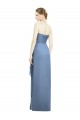 Cheap Strapless Full-Length Chiffon Bridesmaid Dress with Front Slit Canada