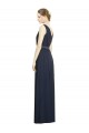 Cheap Full-Length V-Neck Lux Chiffon Bridesmaid Dress with V-Back Canada
