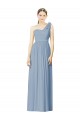Cheap Flower Shoulder Draped One Shoulder Chiffon Bridesmaid Dress Canada