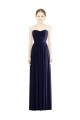 Cheap Low Back Draped Strapless Chiffon Bridesmaid Dress  Canada