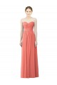 Cheap Draped Sweetheart Strapless Chiffon Bridesmaid Dress Canada