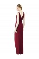 Cheap Draped Sleeveless Long Chiffon V-Neck Bridesmaid Dress Canada
