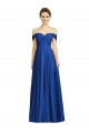 Cheap Off the Shoulder Draped Chiffon Maxi Bridesmaid Dress Canada