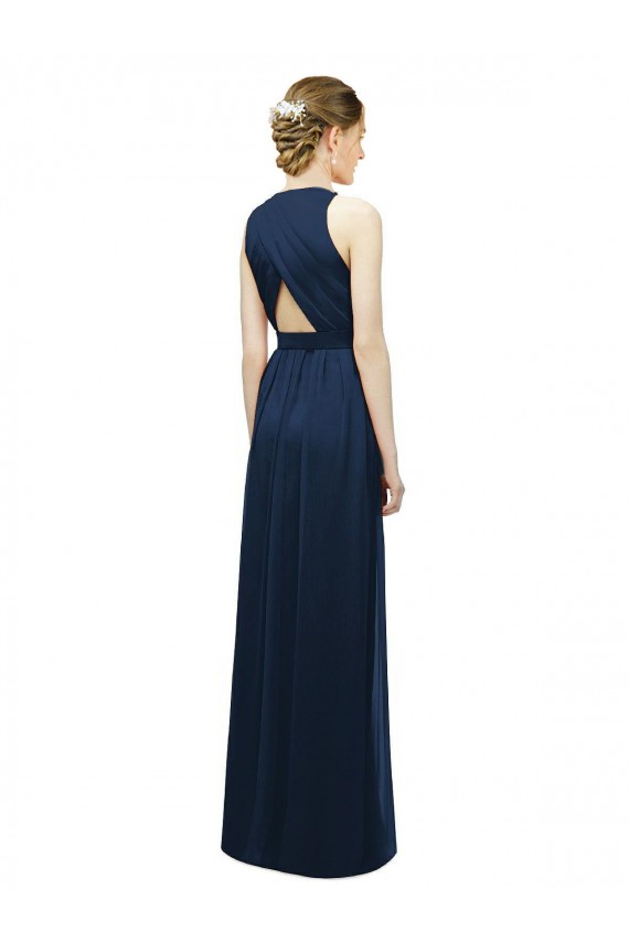 Cheap Sleek Halter Neck Chiffon Bridesmaid Dress  Canada