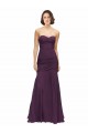 Cheap Full Length Chiffon Bridesmaid Dress with Sweetheart Neckline and Ruffles Canada