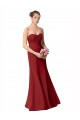 Cheap Full Length Sweetheart Chiffon Bridesmaid Dress with Ruched Bodice Canada
