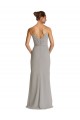 Cheap Long Chiffon A-Line Bridesmaid Dress with Criss-Cross Draped Bodice Canada