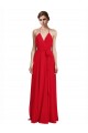 Cheap V-Neck Spaghetti Halter Strap Chiffon Bridesmaid Dress Canada