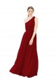 Cheap Draped One Shoulder Long Floor Length Chiffon Bridesmaid Dress Canada