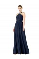 Cheap High V-Neck Floor Length Chiffon Bridesmaid Dress Canada