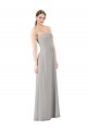 Cheap Twisted Strapless Sweetheart Neckline Long Chiffon Bridesmaid Dress Canada