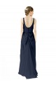 Cheap Scoop Neckline Fitted Long Chiffon Bridesmaid Dress Open Back Canada
