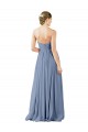 Cheap Deep Sweetheart Neckline Open Back Long Chiffon Bridesmaid Dress Canada