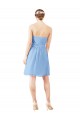 Cheap Short Knee Length Chiffon Bridesmaid Dress with Twisted Strapless Sweetheart Neckline Canada