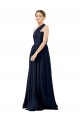 Cheap Draped One Shoulder Strapless Chiffon Bridesmaid Dress Canada