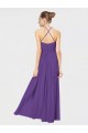 Cheap Long Chiffon Spaghetti Strap Halter Bridesmaid Dress Canada