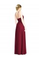 Cheap Halter Neck Open Back Draped Chiffon Bridesmaid Dress Canada