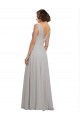 Cheap Twist Shouder Full Chiffon Bridesmaids Dress with V-Neckline and V-Back Canada