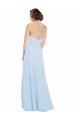 Cheap Floor Length Chiffon Bridesmaids Dress with Front Keyhole Neckline Canada
