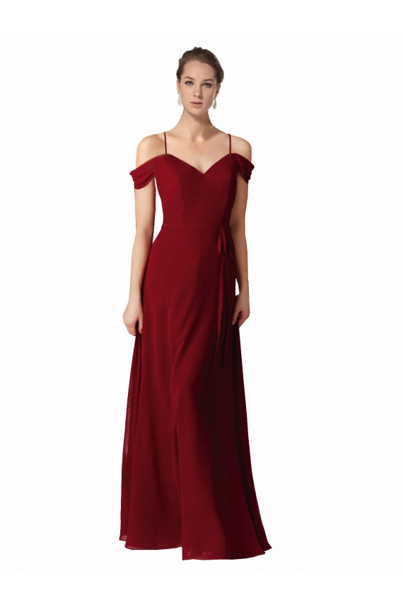 Cheap Chiffon with Beaded Embroidery Bridesmaid Dress Canada