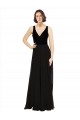Cheap Stretch Velvet and Chiffon Bridesmaids Dress with V-Neckline Canada