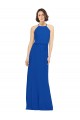 Cheap Long Jewel Neckline Chiffon Bridesmaids Dress wit Chiffon Tie Sash Canada