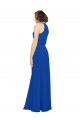 Cheap Long Jewel Neckline Chiffon Bridesmaids Dress wit Chiffon Tie Sash Canada