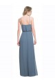 Cheap Long Chiffon Spaghetti Strap Bridesmaid Dress with Blouson Top Canada