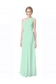 Cheap One Shoulder Chiffon Bridesmaid Dress with Asymmetrical Ruched Bodice Canada