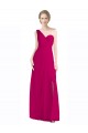Cheap Full Length Chiffon Bridesmaid Dress with One Wide Shoulder Strap Canada