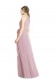 Cheap Shirred Halter Neck Long Chiffon Bridesmaid Dress Canada