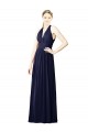 Cheap V-Neck Halter Long Open Back Chiffon Bridesmaid Dress Canada