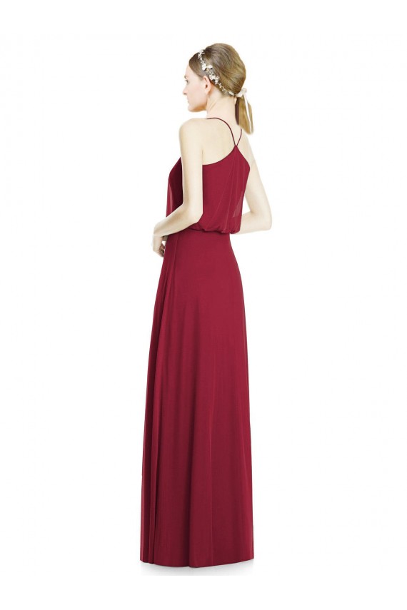Cheap Full Length V-Neck A-Line Chiffon Boho Bridesmaid Dress Canada