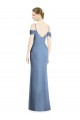 Cheap Draped Cold Shoulder Sweetheart Long Chiffon Bridesmaid Dress Canada