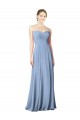 Cheap Draped Strapless Sweetheart Full Length Chiffon Bridesmaid Dress Canada