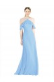 Cheap Halter Frill Cold Shoulder A-Line Chiffon Bridesmaid Dress Canada