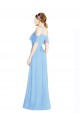 Cheap Halter Frill Cold Shoulder A-Line Chiffon Bridesmaid Dress Canada