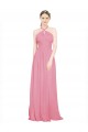 Cheap Halter Neck Keyhole A-Line Chiffon Bridesmaid Dress Canada