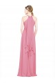 Cheap Halter Neck Keyhole A-Line Chiffon Bridesmaid Dress Canada