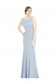 Cheap Full Length Chiffon Bridesmaid Dress with Sparkly Neckline and Belt Canada