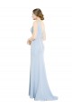Cheap Full Length Chiffon Bridesmaid Dress with Sparkly Neckline and Belt Canada