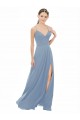 Cheap Sexy Chiffon Bridesmaid Dress with V-Neck Lace Bodice Canada