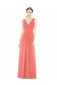 Cheap V-Neck V-Back Sleeveless Chiffon Bridesmaid Dress Canada